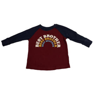 GARANIMALS 12 months " BEST BROTHER " Long Sleeve CUTE TODDLER BABY Y2K Colors